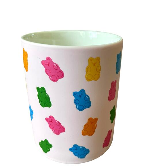 Eccolo Pastel Pink Multicolor Gummy Bear Soft Touch Mug NEW - Picture 3 of 11